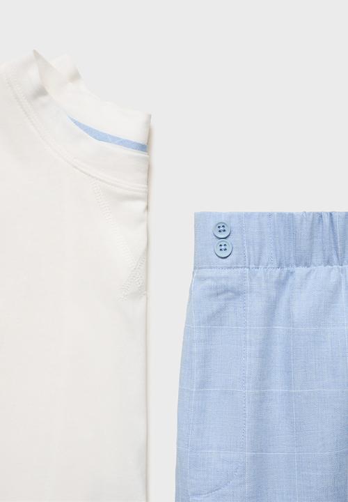 MANGO - Pijama pack classic  - sky-blue
