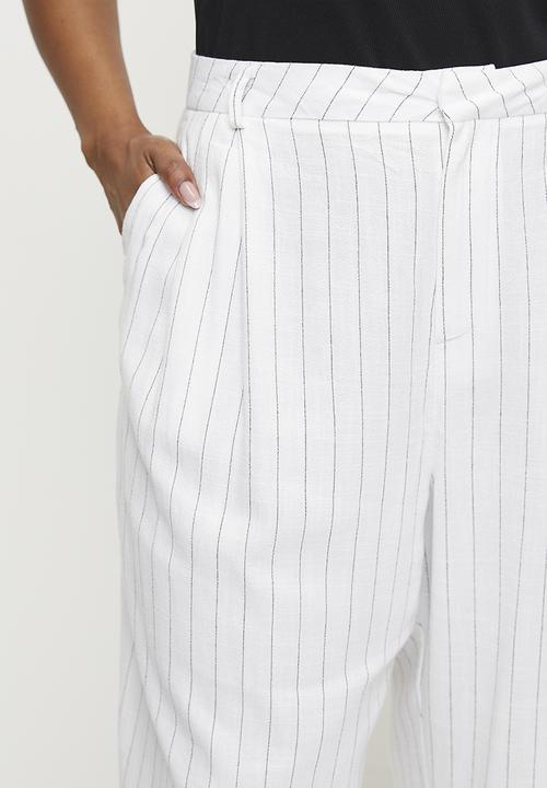 Superbalist - Easy pinstripe wide leg (co-ord) - milk pinstripe