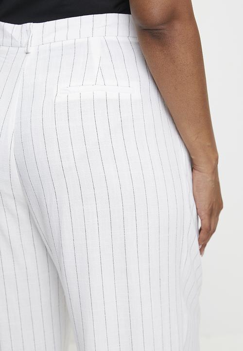 Superbalist - Easy pinstripe wide leg (co-ord) - milk pinstripe