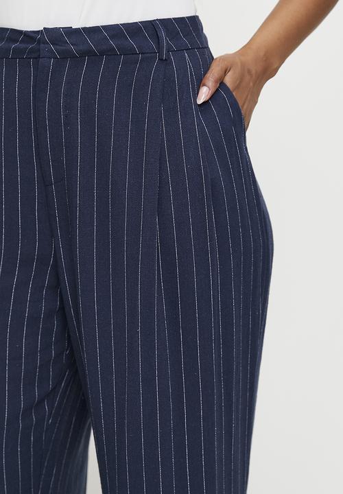 Superbalist - Easy pinstripe wide leg co-ord - navy pinstripe