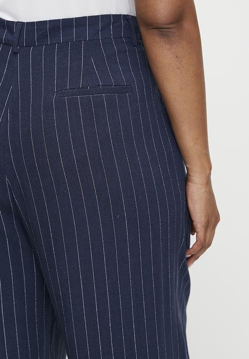 Superbalist - Easy pinstripe wide leg co-ord - navy pinstripe