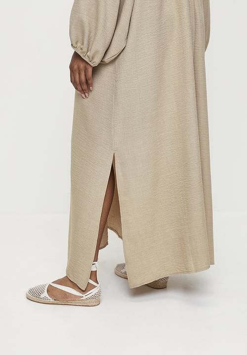 Superbalist - Volume sleeve Maxi Tunic with Slit - Neutral