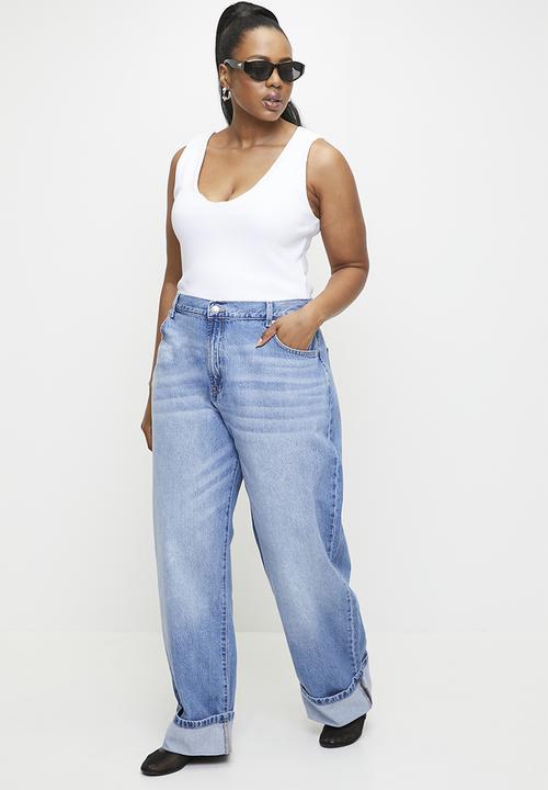 Cotton On - Plus Loose Cuff Jean - Saltwater Blue