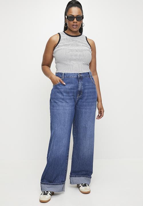 Cotton On - Plus Loose Cuff Jean - Pure Blue