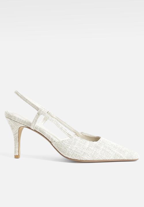 boohoo - Square Toe Slingback Court Shoes - beige