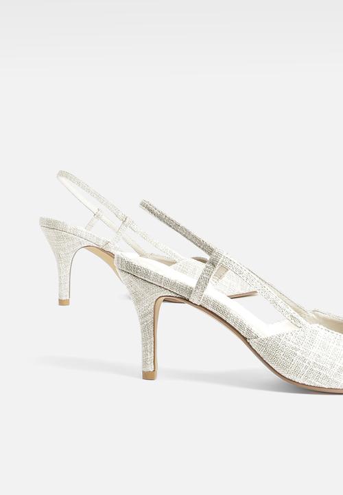 boohoo - Square Toe Slingback Court Shoes - beige