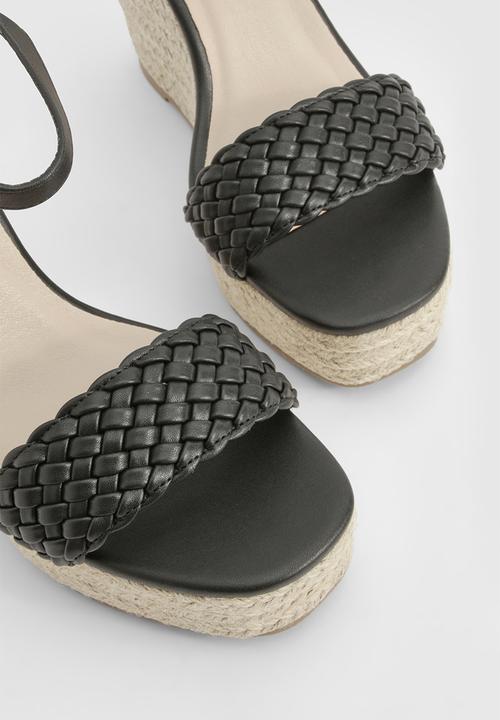 boohoo - Woven 2 Part Wedge - black