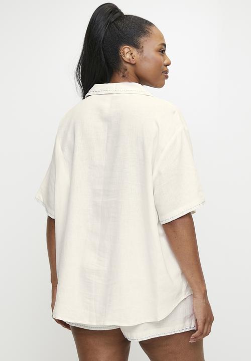 Cotton On - Plus Body Woven Sleep Set - Scandi Fruit And Flowers