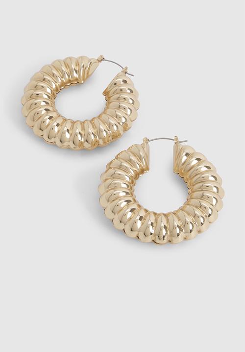 boohoo - Gold Spiral Hoop Earrings - gold
