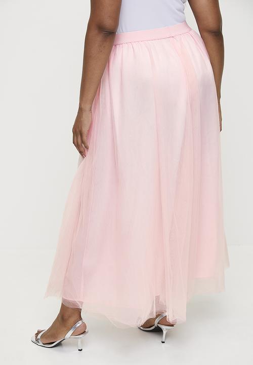 MILLA - Full tulle maxi skirt - pink1
