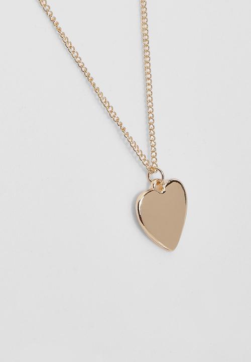 boohoo - Heart Pendant Necklace - gold