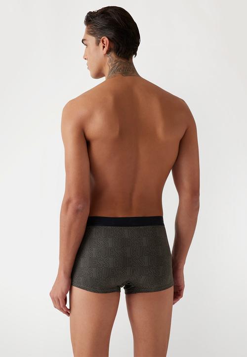 GUESS - Joe boxer trunk 3 pack - logo grid black grey