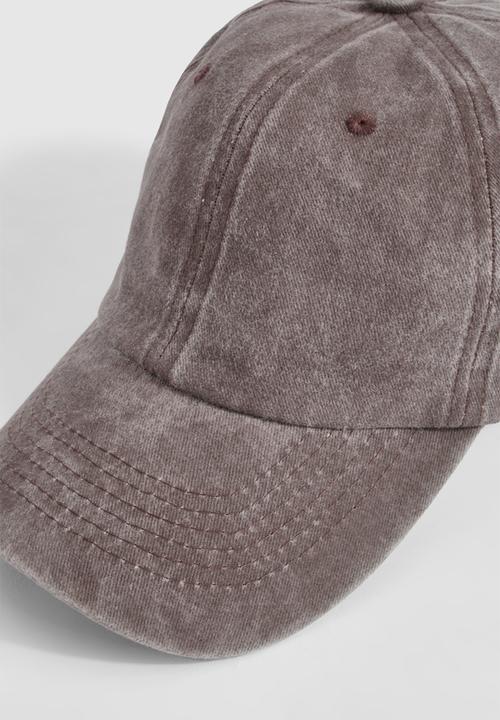 boohoo - Chocolate Washed Baseball Cap - charcoal