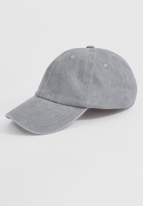 boohoo - Grey Washed Baseball Cap - grey
