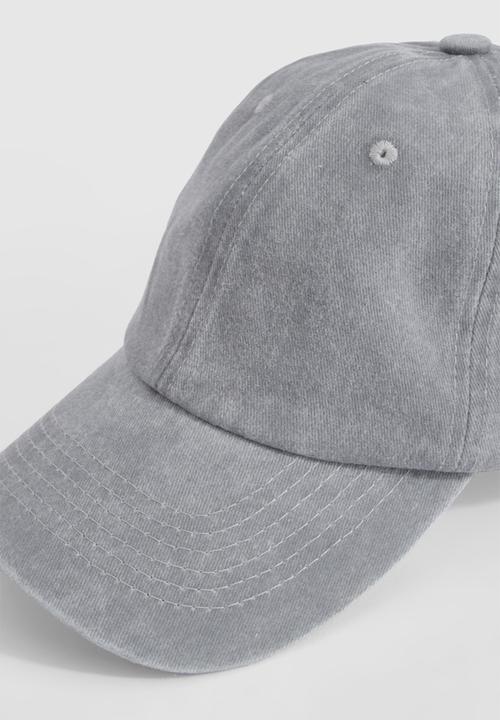 boohoo - Grey Washed Baseball Cap - grey
