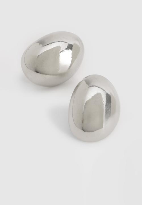 boohoo - Silver Bubble Stud Earrings - silver