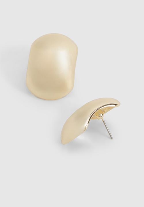 boohoo - Gold Oversized Bubble Stud Earrings - gold