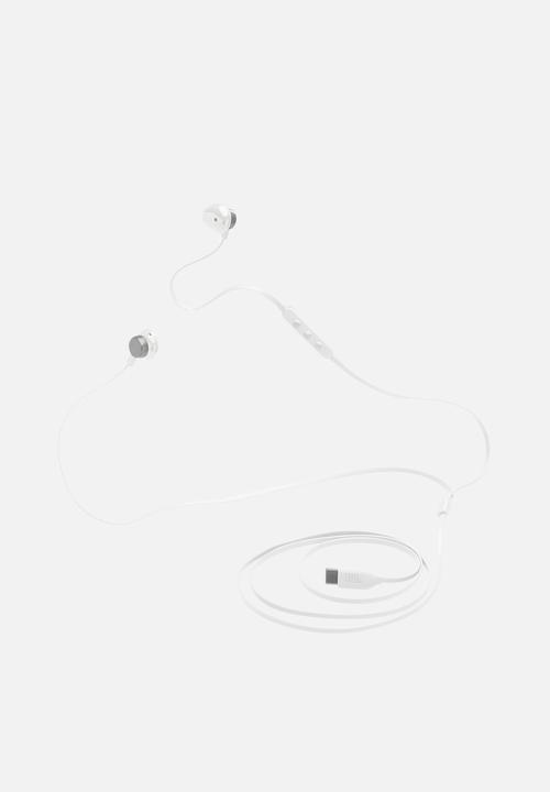 JBL - Tune 305C Wired Hi-res Earbud - White