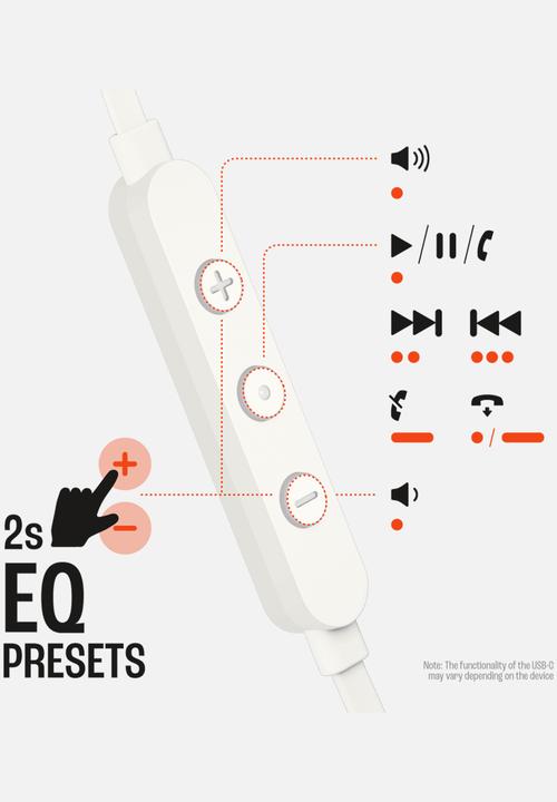 JBL - Tune 305C Wired Hi-res Earbud - White