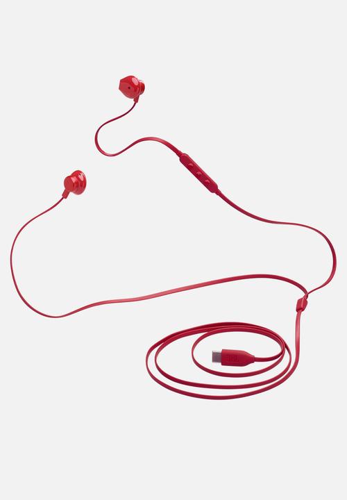 JBL - Tune 305C Wired Hi-res Earbud - Red