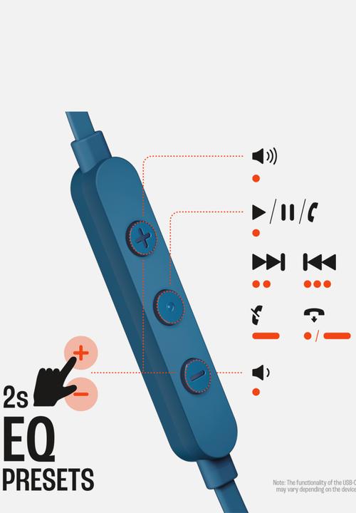 JBL - Tune 305C Wired Hi-res Earbud - Blue
