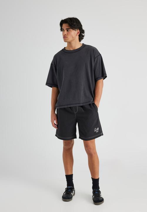 Factorie - Half Half New Street Short - Black/Contrast Stitch