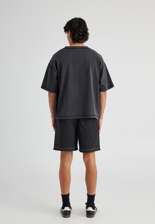 Factorie - Half Half New Street Short - Black/Contrast Stitch