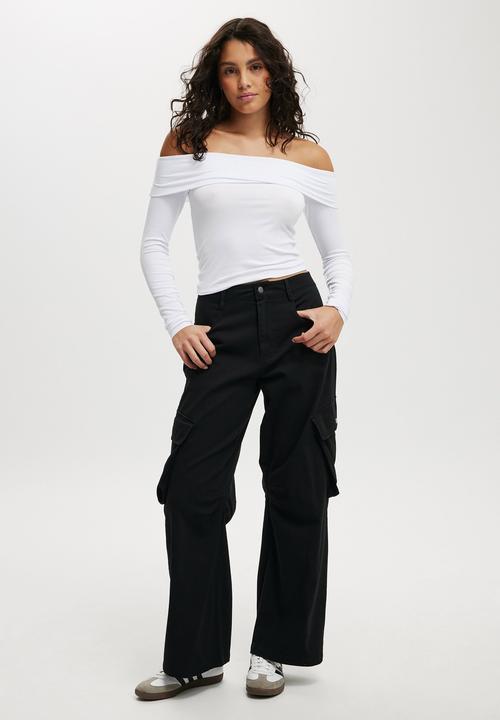 Cotton On - Cody Baggy Cargo Pant - Black
