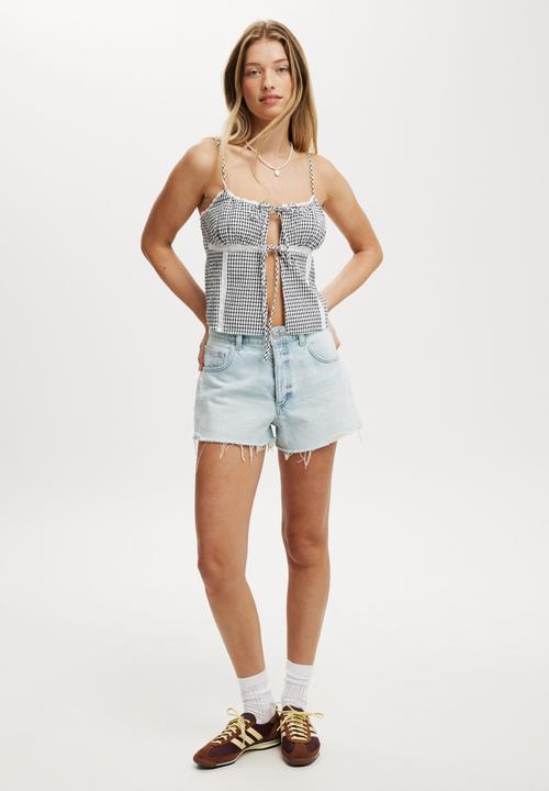 Cotton On - Lucy Lace Cami - Black Gingham