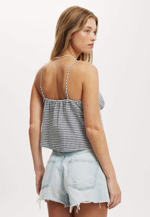 Cotton On - Lucy Lace Cami - Black Gingham