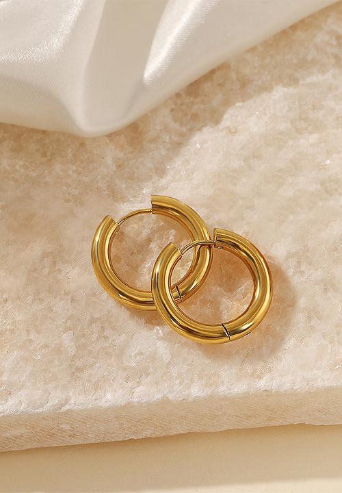 Zoe on Trend - Hinged hoop earring - gold