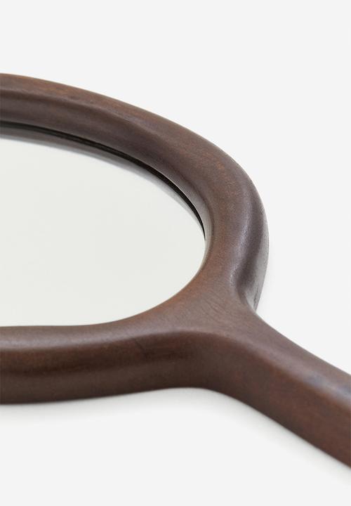 H&M - Handheld mango wood mirror - dark brown