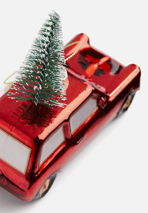 H&M - Large glass decoration - red car
