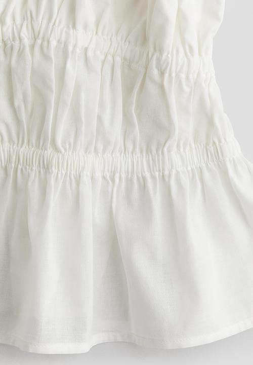 H&M - Peplum cotton blouse - white