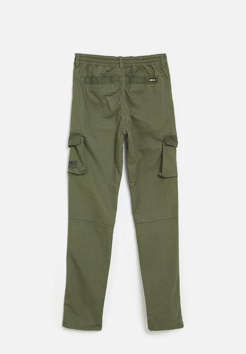 SOVIET - Boys fashion cargo pants - olive