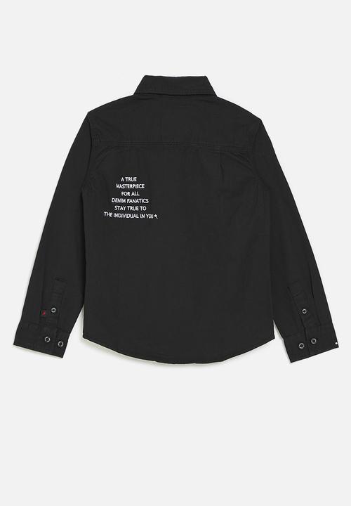 SOVIET - Boys long sleeve fashion shirt - black