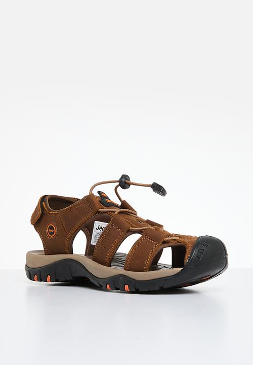 JEEP - Trackhwack closed lth sandal - brown