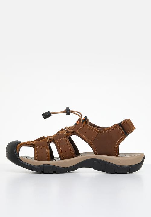 JEEP - Trackhwack closed lth sandal - brown