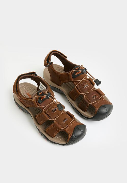 JEEP - Trackhwack closed lth sandal - brown