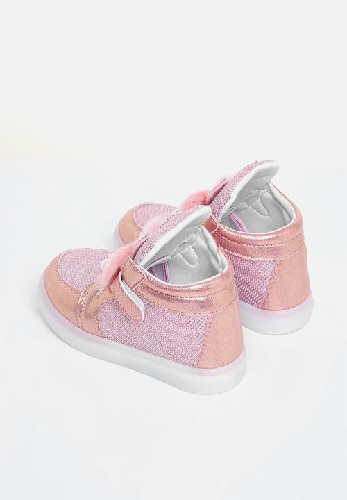 Pop Candy - Mettalic light up sneakers-pink