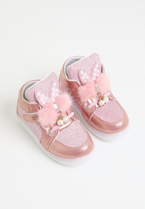 Pop Candy - Mettalic light up sneakers-pink