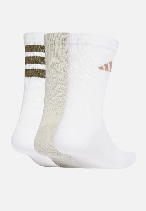 adidas Performance - Logo Socks 3 Pack - White / White / Wonder Alumina