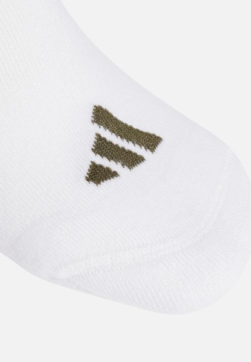 adidas Performance - Logo Socks 3 Pack - White / White / Wonder Alumina