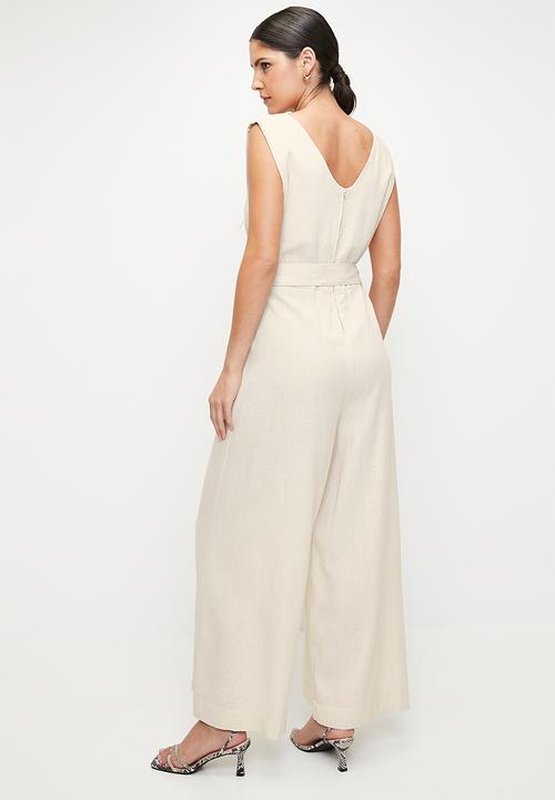 POLO - Wmn Nandi Sl Jumpsuit - Sand