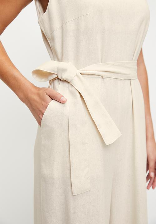 POLO - Wmn Nandi Sl Jumpsuit - Sand