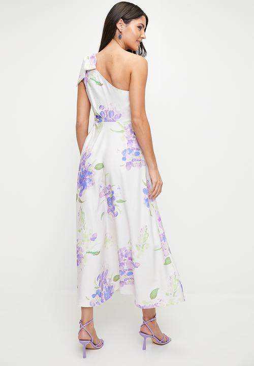 MILLA - Asymmetric Bow Detail Maxi Dress - Multi 
