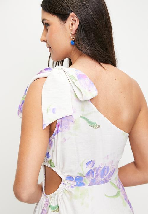 MILLA - Asymmetric Bow Detail Maxi Dress - Multi 