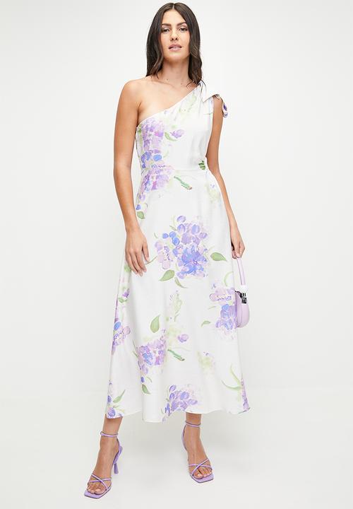 MILLA - Asymmetric Bow Detail Maxi Dress - Multi 
