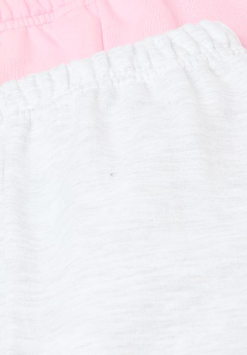 Pop Candy - 2 Pack joggers - pink & light grey