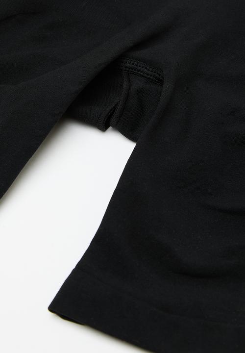 Easy Curves Shapewear - Boob tube mid thigh bodysuit - black